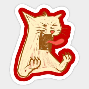Angry Cat Sticker